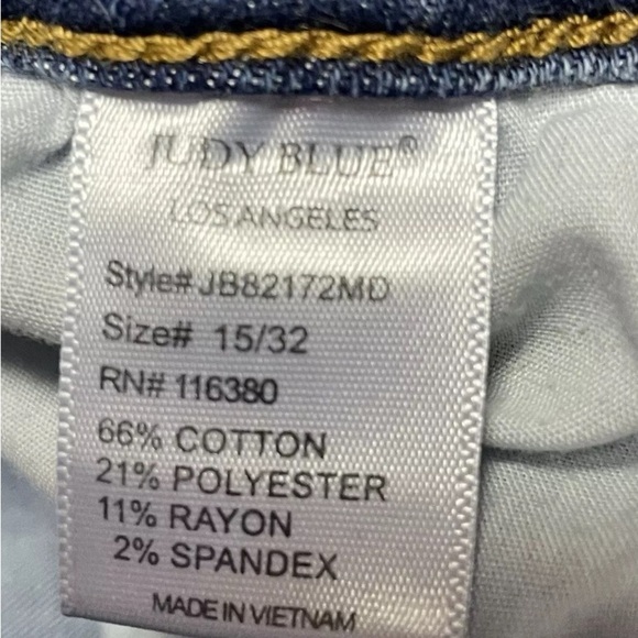 Judy Blue Slim Fit Distressed Jeans Womens 15/32 Blue Denim JB82172 Stretch - Picture 10 of 10